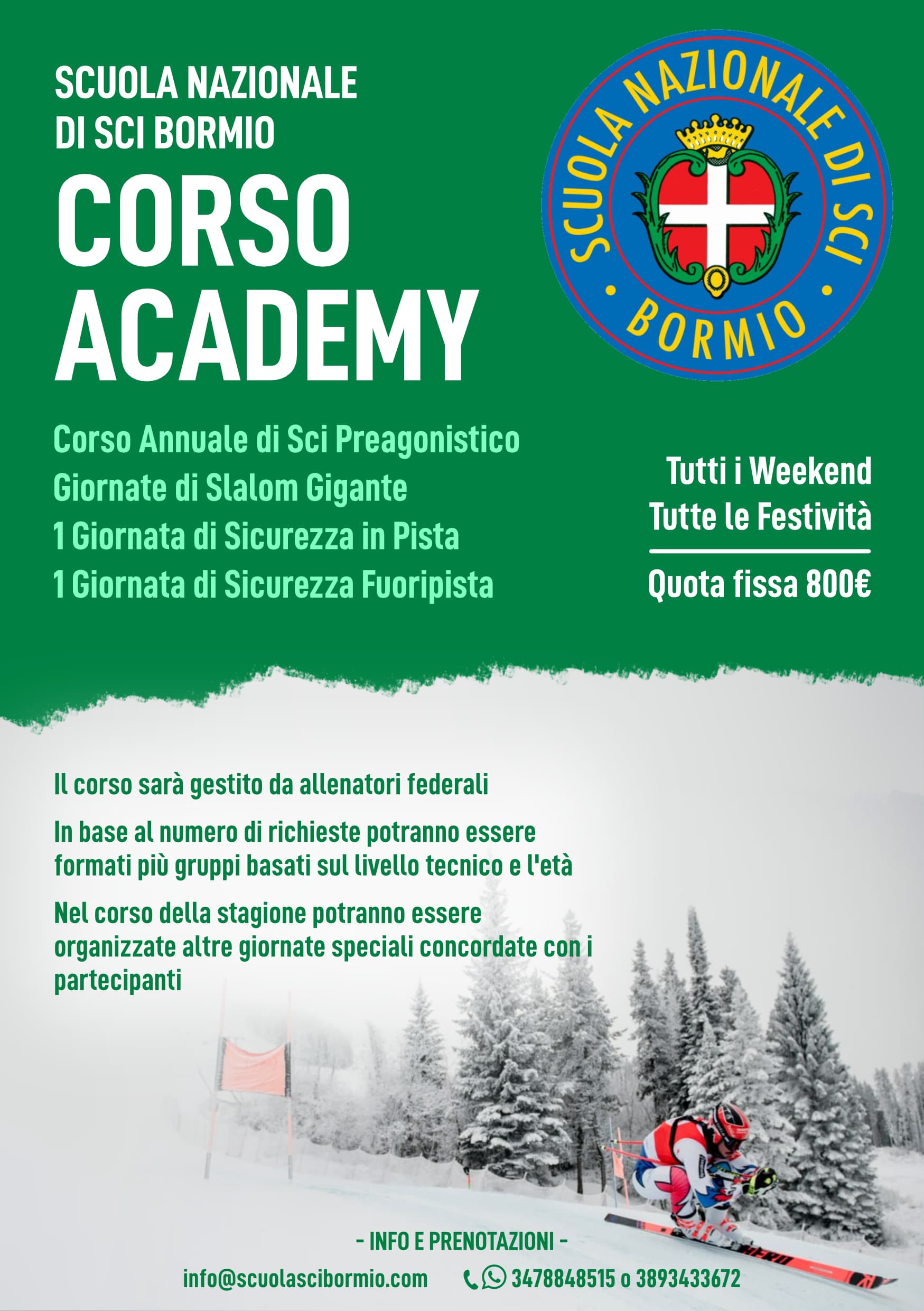 Volantino Academy Scuola Sci Bormio